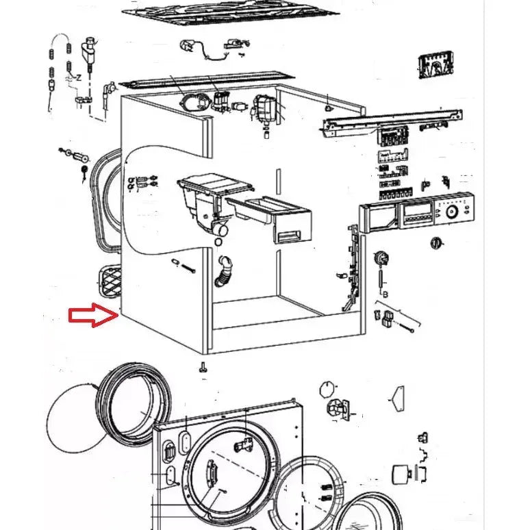 Skelet 481075056231 náhradní díl pro pračky Whirlpool Indesit