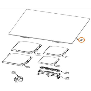Sklo 140046231019 náhradní díl pro varnou desku AEG Electrolux Zanussi