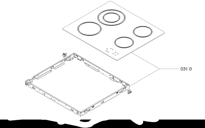 Sklokeramická varná deska 481010498310 náhradní díl pro varné desky Whirlpool Indesit