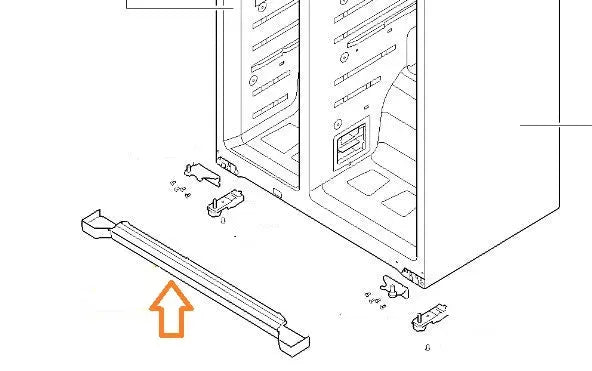 Spodní krycí lišta BSH00771835 náhradní díl pro chladničku Bosch Siemens