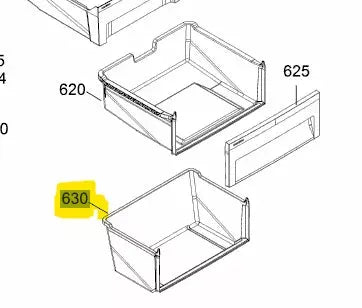 Spodní šuplík 9791914 náhradní díl pro mrazničku Liebherr