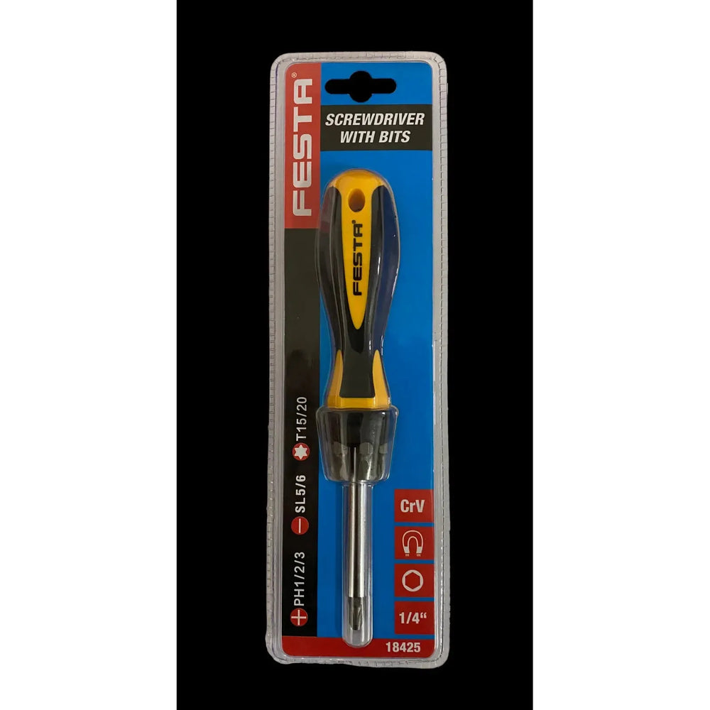 Šroubovák s bity 6 ks určen pro montáž a běžné domácí opravy