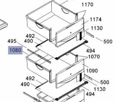Šuplík 9791698 náhradní díl pro lednici Liebherr