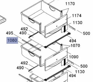 Šuplík 9791698 náhradní díl pro lednici Liebherr