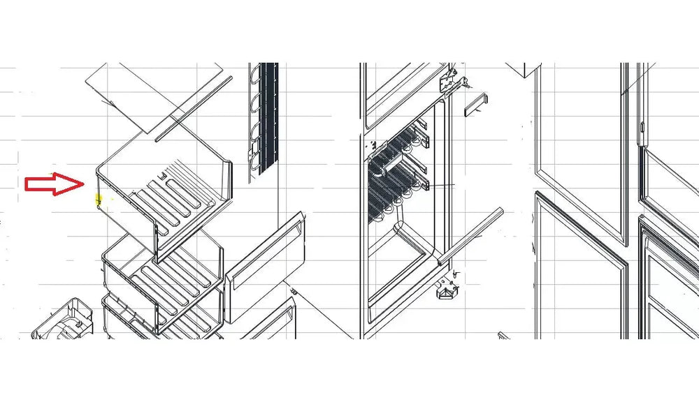 Šuplík 2106160512 náhradní díl pro uskladnění potravin v mrazničce lco