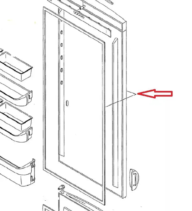 Těsnění 41007061 určeno pro utěsnění dveří chladničky Candy Hoover