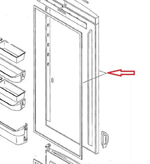 Těsnění 41007061 určeno pro utěsnění dveří chladničky Candy Hoover