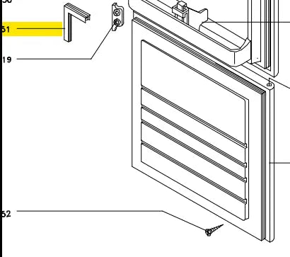 Těsnění F39M026A1 pro utěsnění dveří lednice Fagor Brandt
