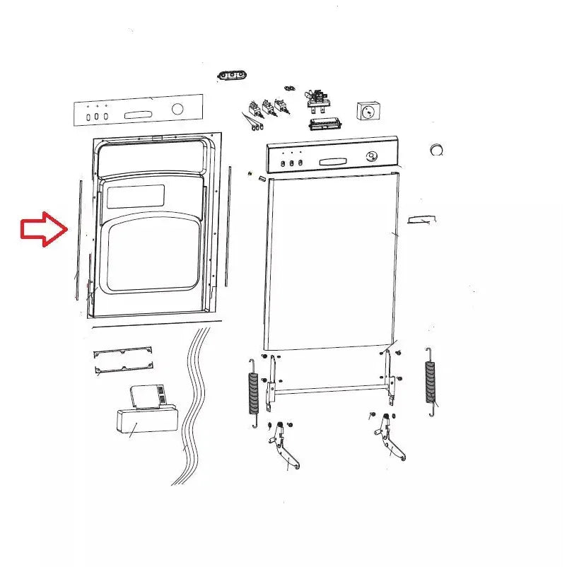 Těsnění GOR152947 pro utěsnění dveří myčky nádobí GorenMora