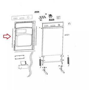 Těsnění GOR152947 pro utěsnění dveří myčky nádobí GorenMora