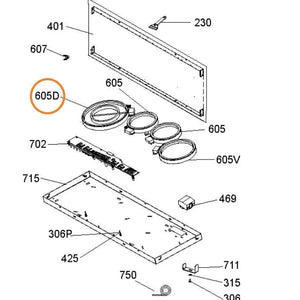 Plotna GOR851565 náhradní díl pro varné desky elektrického sporáku GorenMora