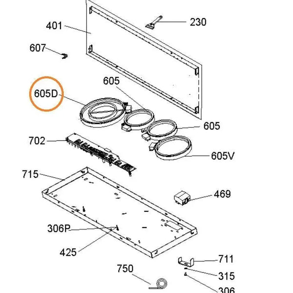 Plotna GOR851565 náhradní díl pro varné desky elektrického sporáku GorenMora