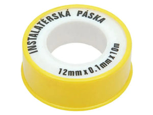 Teflonová páska Maxitape určena pro vodu topení a vzduch Unipak 12 x 01 mm 10 m
