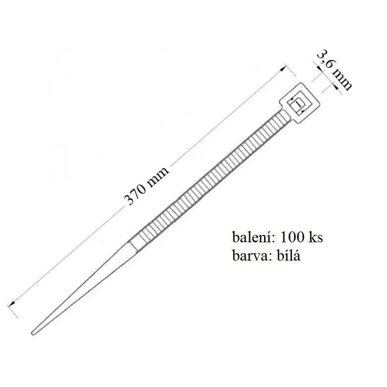 Vázací páska VPP 3,6x370 určena pro svazování a upevnění nosnost 18 kg 100 ks