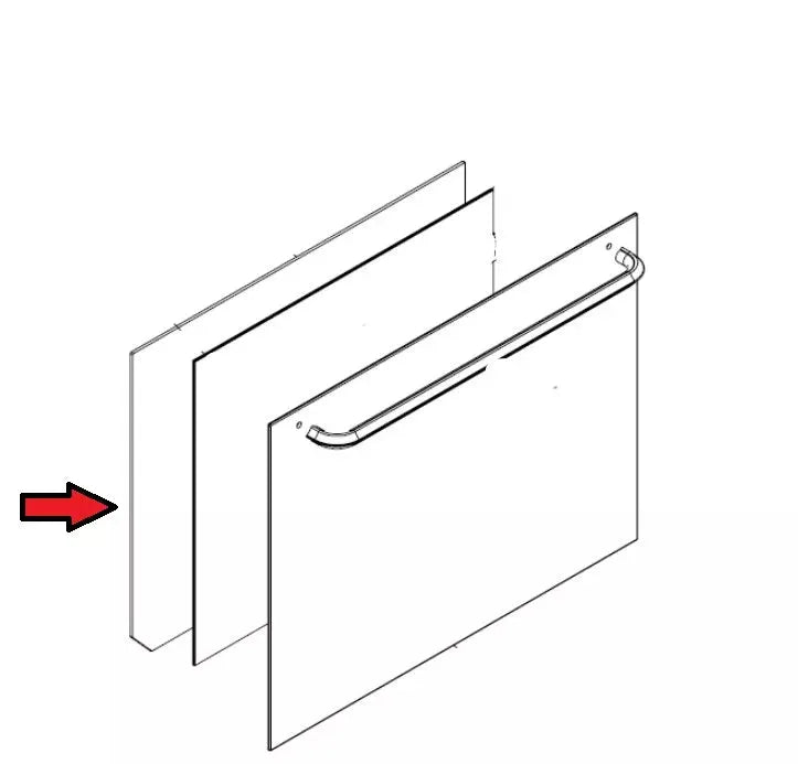 Sklo dveří vnitřní GOR859298 náhradní díl pro pečicí troubu Gorenje