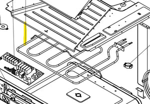 Topné těleso 33303094 náhradní díl do trouby Philco určený k pečení