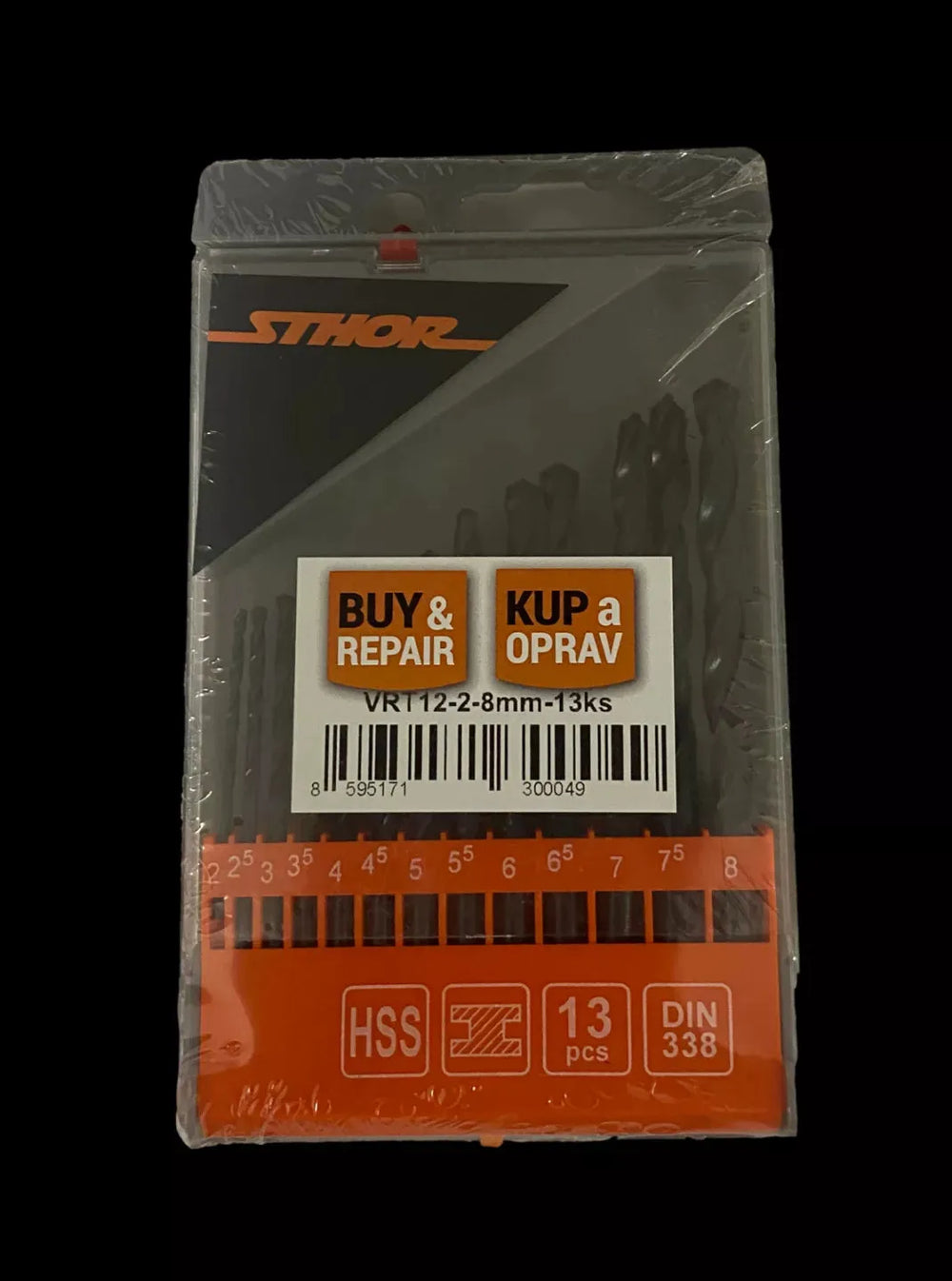 Vrtáky HSS 2 až 8 mm určeny k vrtání univerzálních otvorů sada 13 ks